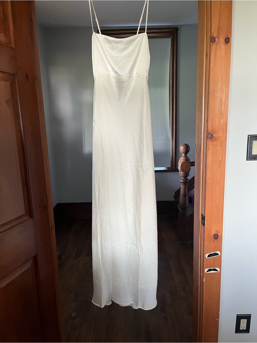 Abercrombie & Fitch Satin Slip Maxi Dress with Spaghetti Straps